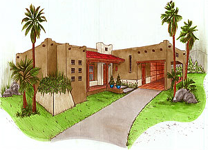 Santa Fé style home.image